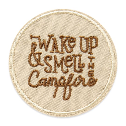 Wake Up & Smell The Campfire Embroidered Iron-On & Adhesive Patch by Make Market®